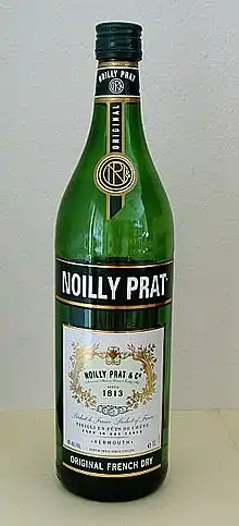 Bouteille de Noilly Prat.