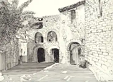 Rue des maisons romanes.