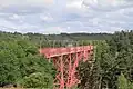 Le viaduc de Garabit traversé par une UM BB 67400 haut le pied.  (PK 675,688)