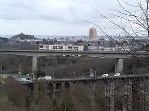 Paysage des viaducs du Gouédic et de Toupin.