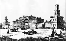 La gare de Vienne, à Varsovie, vers 1850