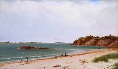Vue de la plage à Beverley, Massachusetts, 1860, Santa Barbara Museum of Art (en), Santa Barbara