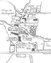 Extrait d'un plan du XVIIIe siècle.