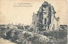 Les ruines du village à la fin de la guerre.