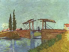 Le Pont Langlois à Arles (F&nbsp;570, 49,5&nbsp;×&nbsp;64,5&nbsp;cm, mai 1888, Musée Wallraf Richartz)