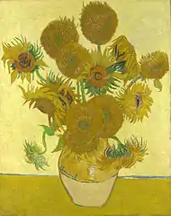 Les Tournesols, 1888, huile sur toile (93 × 73 cm), Londres, National Gallery (F454/JH1562).
