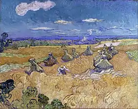 Vincent van Gogh, Champs de blé au faucheur, Auvers (1888)