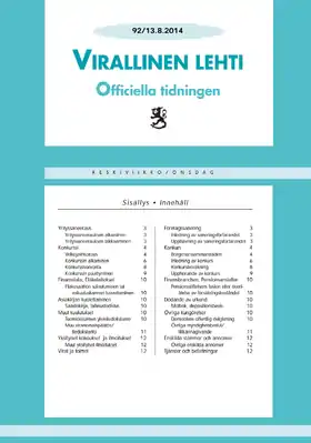 Image illustrative de l’article Journal officiel (Finlande)