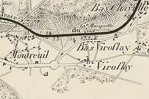 Carte du chemin de fer de 1839.