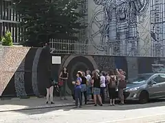 Visite urbaine guidée des œuvres du GSAF à Grenoble en 2018.