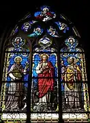 Le Sacré-Cœur entre Saint-François de Sales et Saint-Augustin.