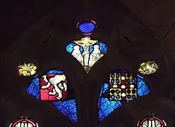 Crucifixion, armes de Vitré et des Montmorency-Laval.