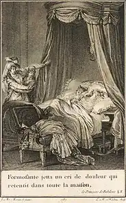 Illustration du désespoir de Formosante au milieu du récit.
