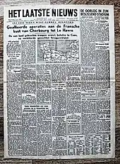 Une de journal en néerlandais.