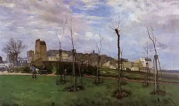 Alfred Sisley, Vue de Montmartre, depuis la Cité des Fleurs aux Batignolles.