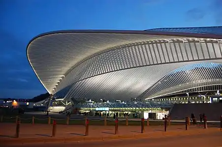 La gare de Liège-Guillemins, en Belgique