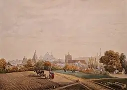 Vue de la ville de Dreux, 1re moitié du XIXe&nbsp;siècle, Nicolas Kellin.