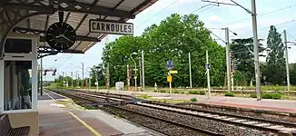 Vue de la voie 1 (direction Nice).