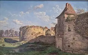 Vue du château de Dijon: la porte de secours (1861)