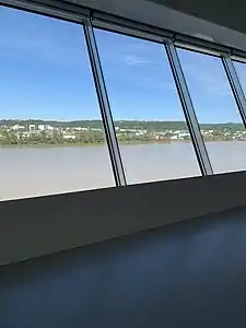 Vue de la Garonne, de l'intérieur de la MÉCA
