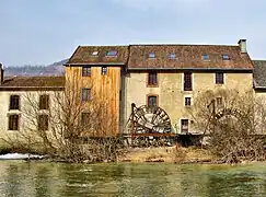 Le moulin à aubes pendantes de Vuillafans.