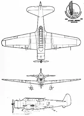 vue en plan de l’avion