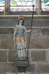 Statue polychrome de saint Julien de Brioude.