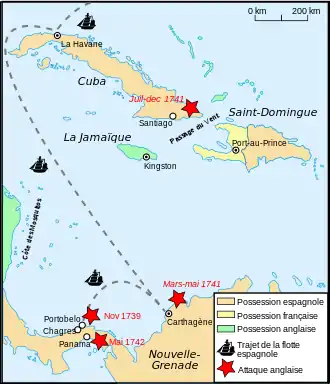 carte montrant les lieux du conflits