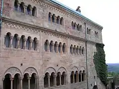 Palais de la Wartburg, du côté de la cour intérieure du château.
