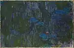 "Water Lilies, Reflections of Weeping Willows" (c. 1908) by Claude Monet - loaned to The MET (W 1860)