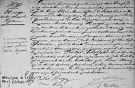 Son acte de naissance.