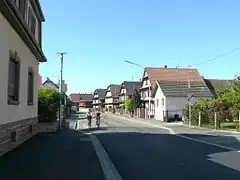 L'artère principale du village de Westhouse.