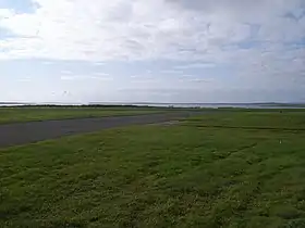 Aérodrome de Westray, la piste principale.