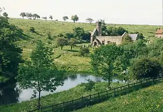 Paysage de Wharram Percy, village aujourd'hui abandonné où était pratiqué le solskifte