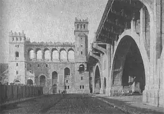 Viaduc et tourelles, côté sud, 1914.