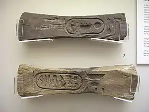 Crampon en bois, temple de Seti (Abydos).