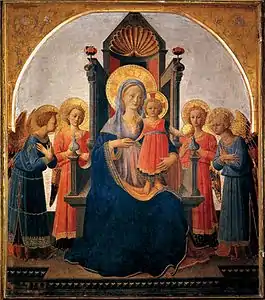 Vierge et l' Enfant avec des anges, Musée national San Marco (Italie).