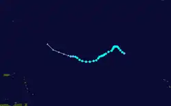 Parcours de la tempête tropicale Zeta