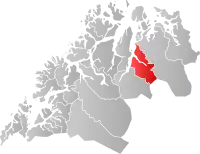 Localisation de Gáivuotna - Kåfjord