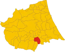 Localisation de Bisenti