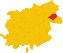 Localisation de Montefalcone di Val Fortore