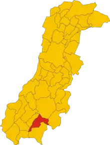 Localisation de Sestola