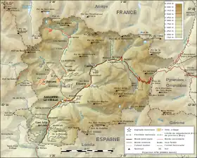 carte : Géographie de l'Andorre