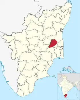 Localisation de District d'Ariyalur