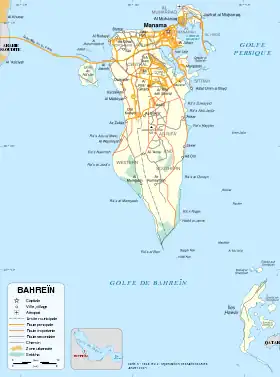 carte : Géographie de Bahreïn