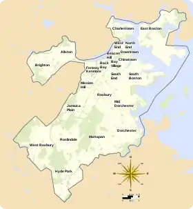 Localisation de Back Bay