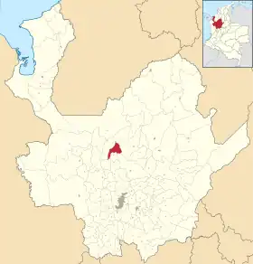 Localisation de San Andrés de Cuerquia