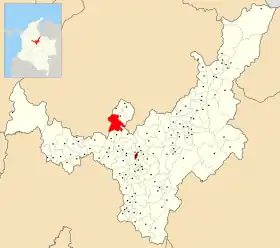 Localisation de Moniquirá