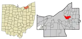 Localisation de Shaker Heights