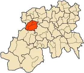 Localisation de Daïra de Si Mahdjoub